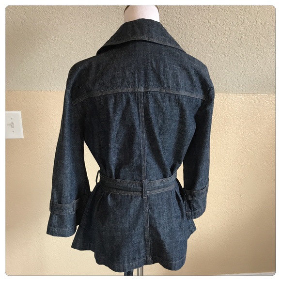 New, French Cuff, Belted Denim Jacket! - Picture 7 of 7